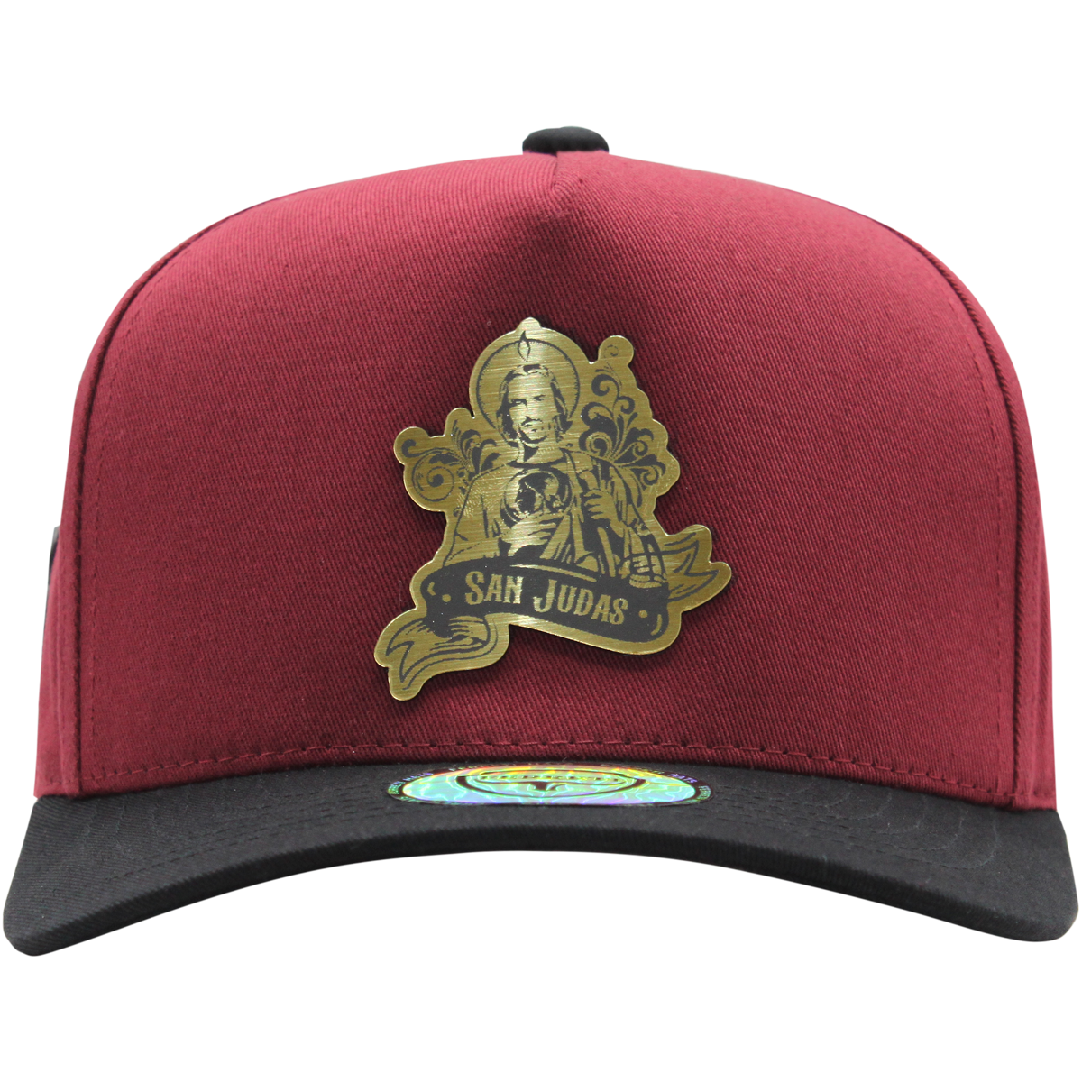 San Juditas Embroidered Adjustable Baseball Cap – Camel Color With Gold Tone Logo Patch, Casual Hat For Everyday Wear