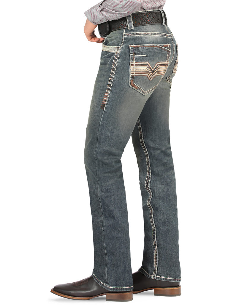 Pantalón para Hombre de Mezclilla Vaquero LAMASINI (Heavy Denim) LM1868