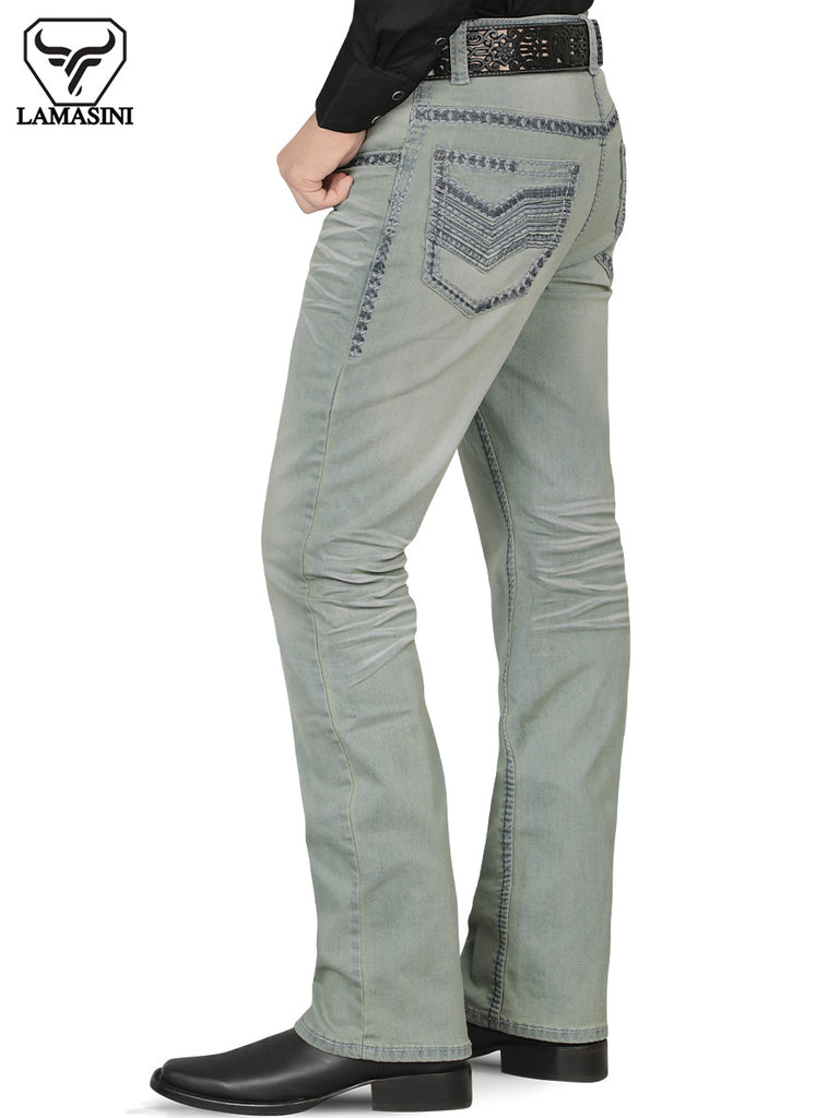 Pantalón para Hombre de Mezclilla Vaquero LAMASINI LM1870