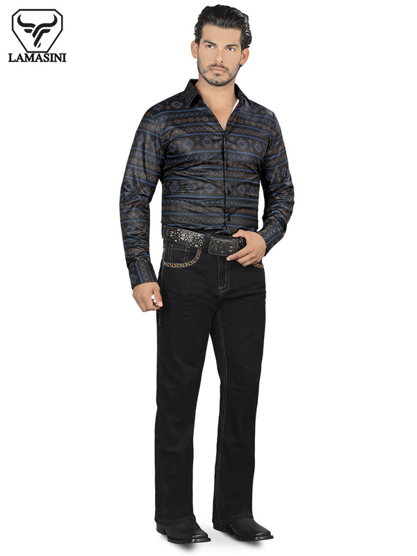 Pantalón para Hombre de Mezclilla Vaquero LAMASINI LM1870