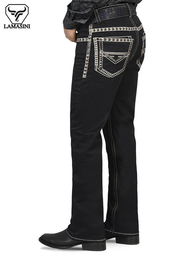 Pantalón para Hombre de Mezclilla Vaquero LAMASINI LM1872