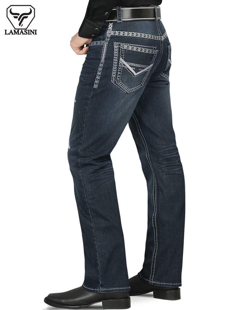 Pantalón para Hombre de Mezclilla Vaquero LAMASINI LM1872