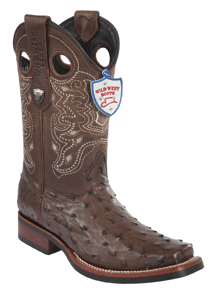 Rodeo Wild West Ostrich Boot for Men Original Horma Rodeo 28190307 Brown