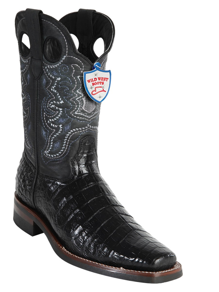 Rodeo Wild West Caiman Belly Boot For Men Original Last Rodeo 28198205 Black