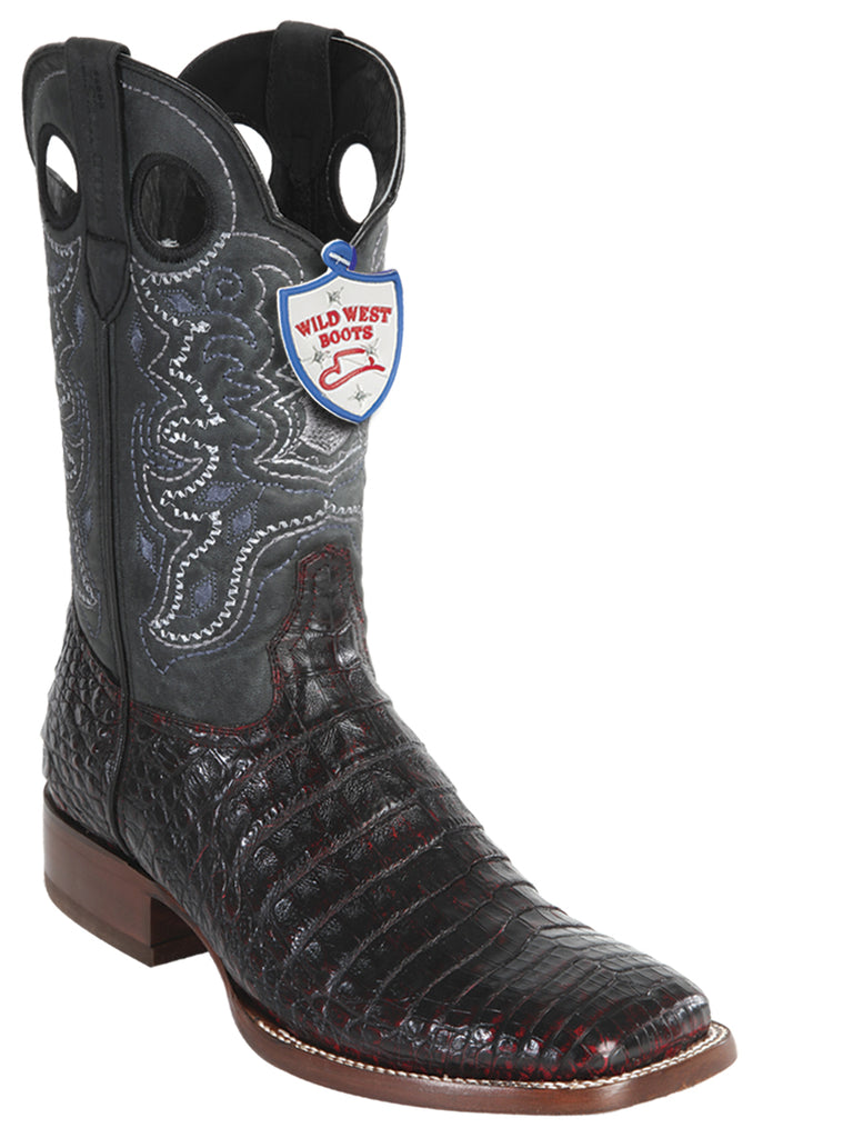 Caiman Belly Wild West Rodeo Boot For Men Original Last Bull Dog 28248218 Black Cherry