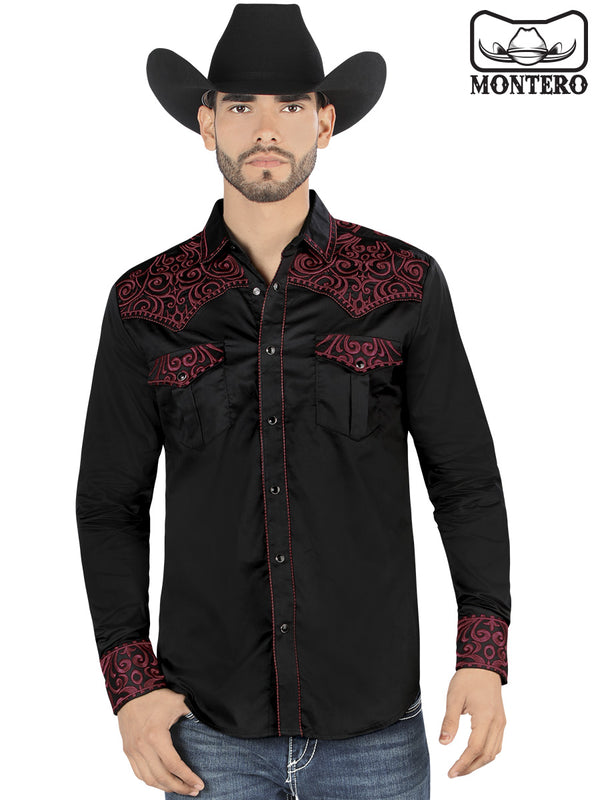 Embroidered Denim Shirt for Men MONTERO Style MT-3542