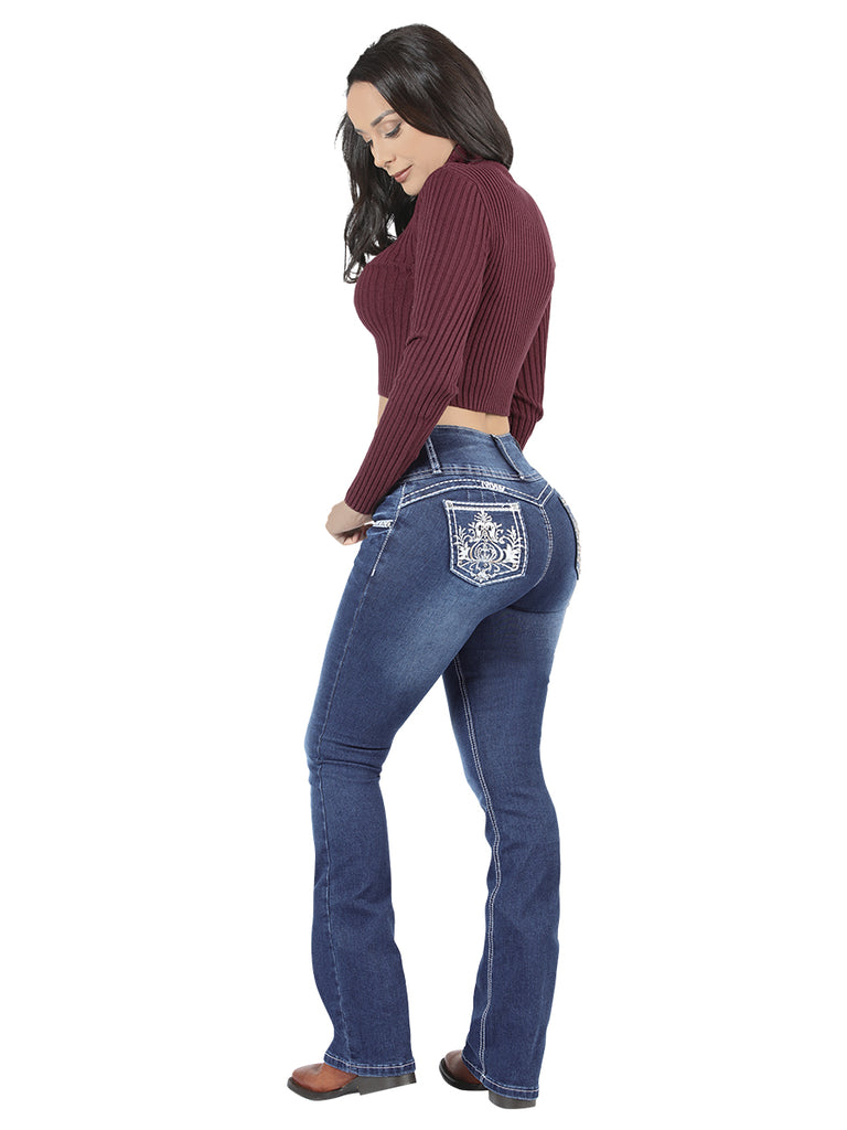 Pantalón para dama Vaquero de Mezclilla Stretch CODIGO 3812