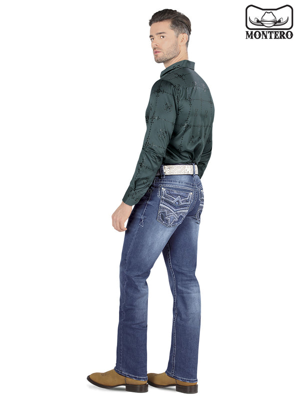 Pantalón para Hombre de Mezclilla Vaquero MONTERO (Heavy Denim) MT-4615