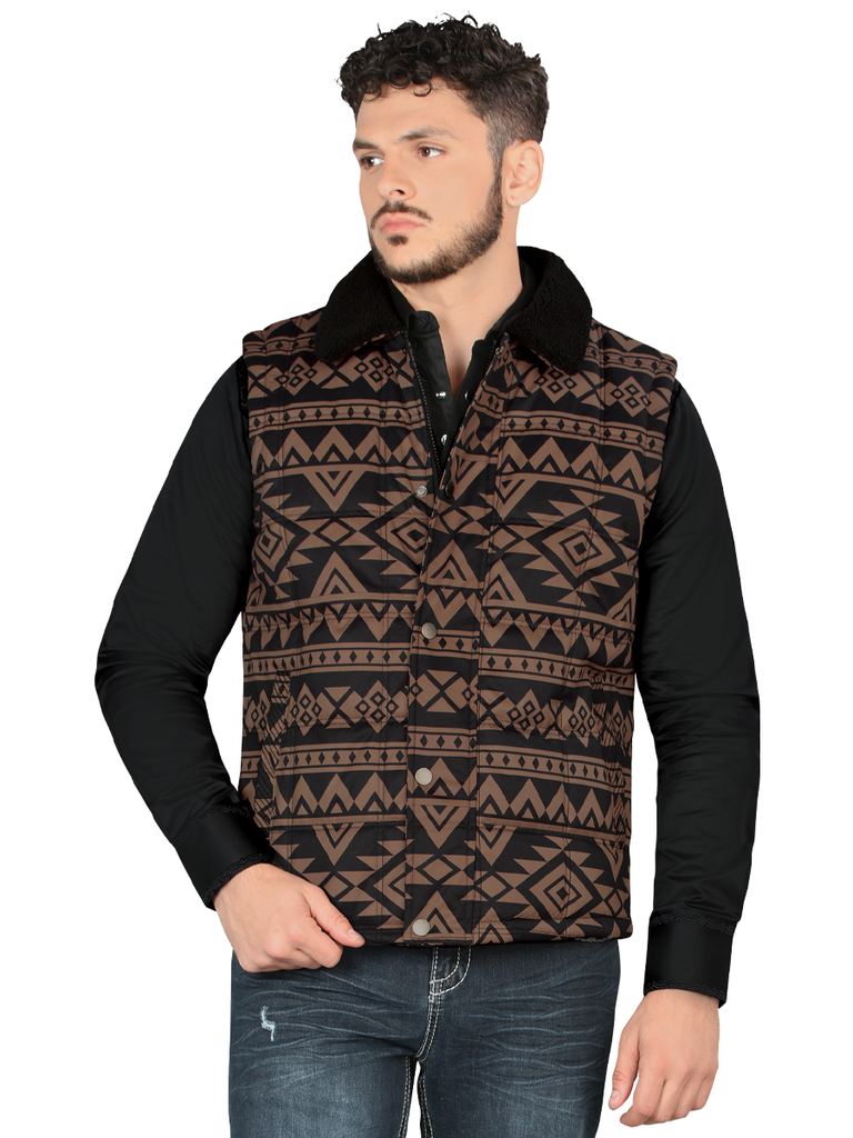 Chaleco LAMASINI Estilo LM609 - Negro/Café