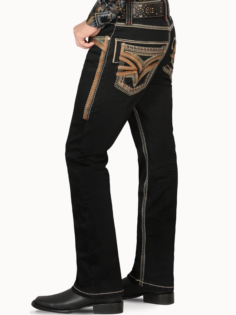 Men's Denim Jeans LAMASINI (HEAVY DENIM) LM12101 Black
