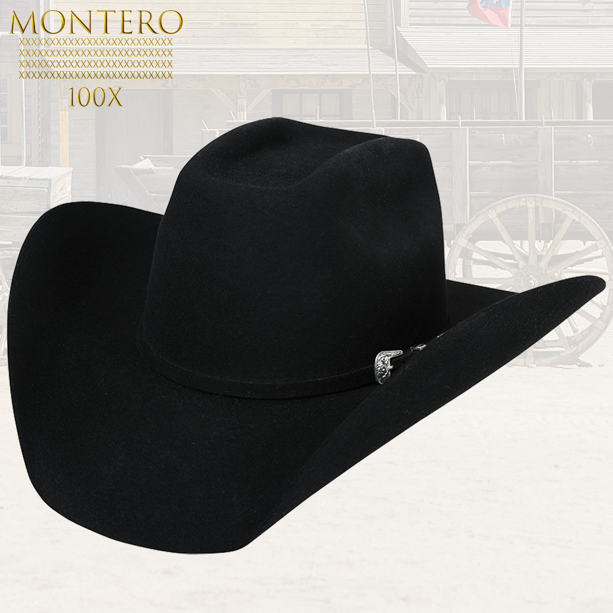 Texana 100X Negra 8 Segundos - Texanas MONTERO – Estilo Rojo