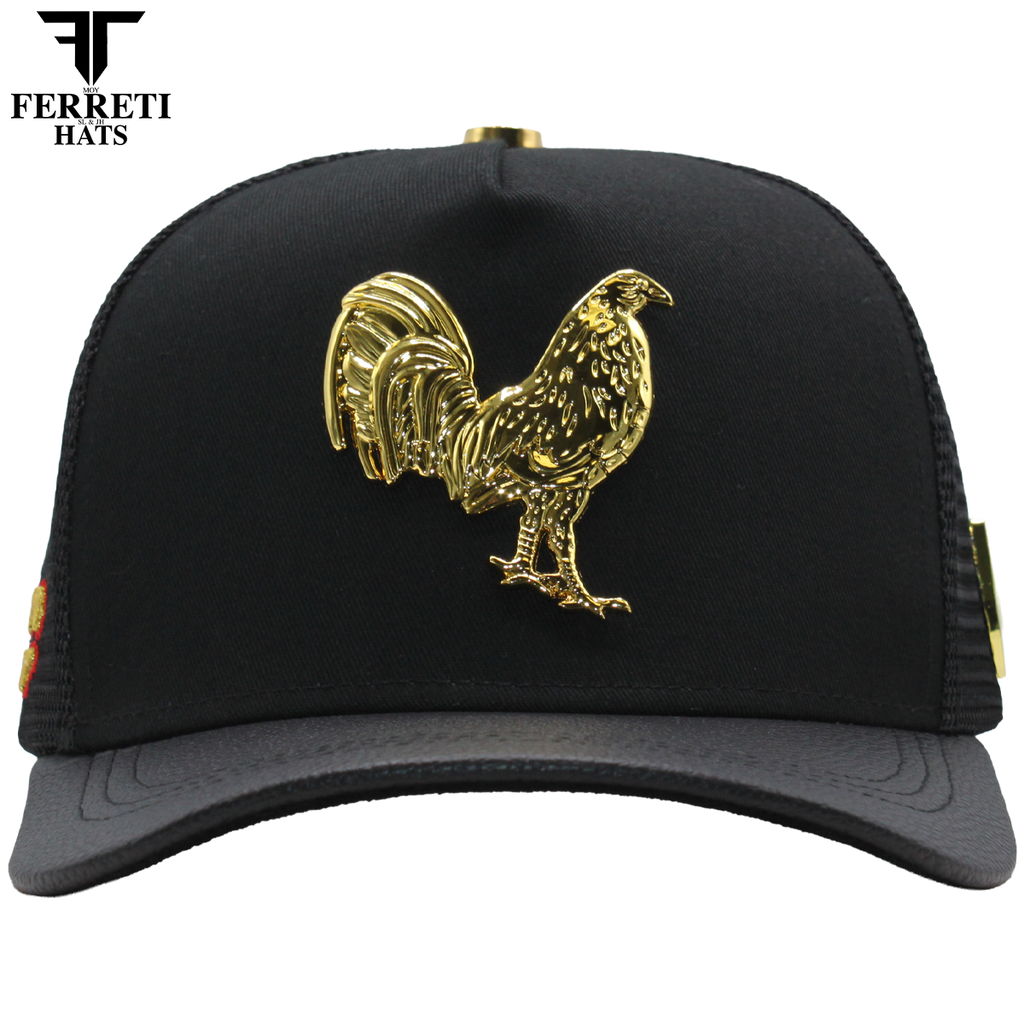 FERRETI HATS PREMIUM FT192 Mr Gallo Black Mesh