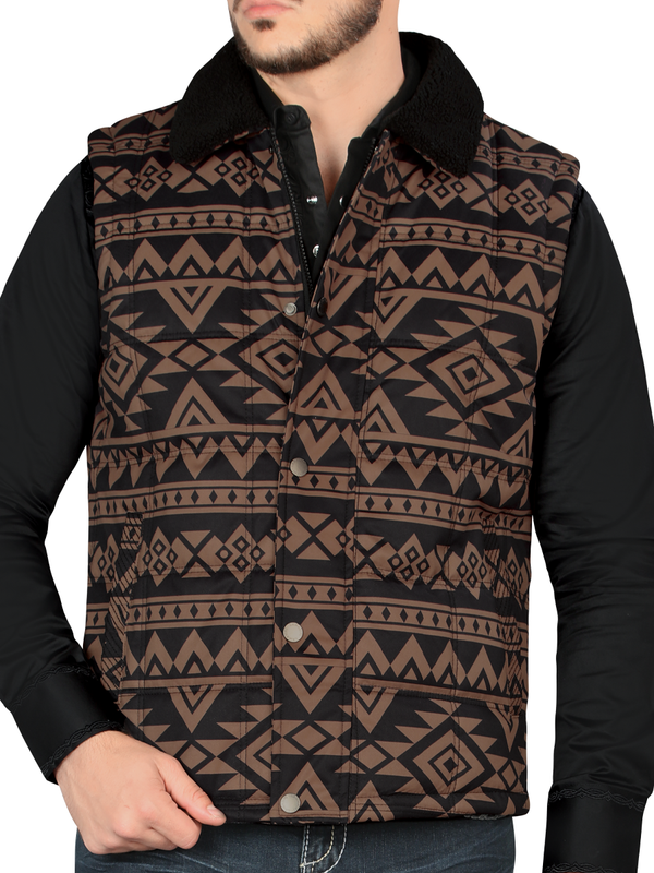 LAMASINI Vest LM609 Style - Black/Brown