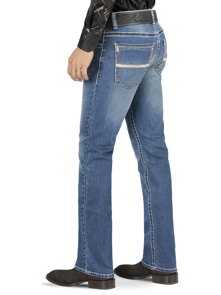 LAMASINI Men's Denim Jeans Pants LM9022