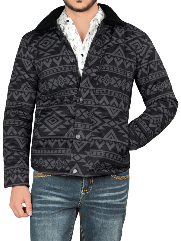 LAMASINI Jacket Style LM608 - Black/Grey