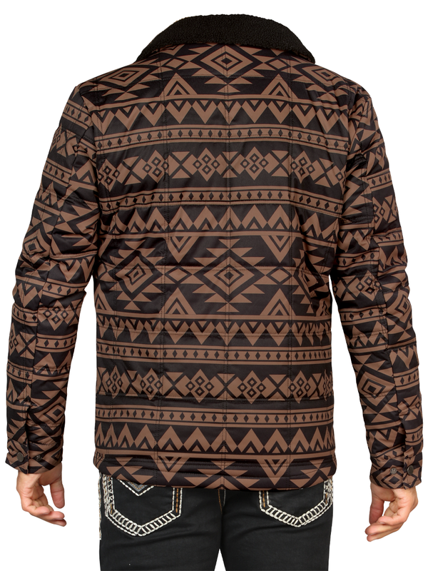 LAMASINI Jacket Style LM608 - Black/Brown