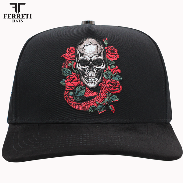 FERRETI HATS PREMIUM FT142 Skull Rose