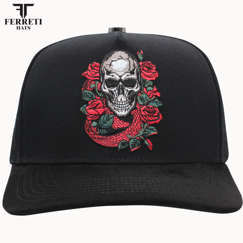 FERRETI HATS PREMIUM FT142 Skull Rose