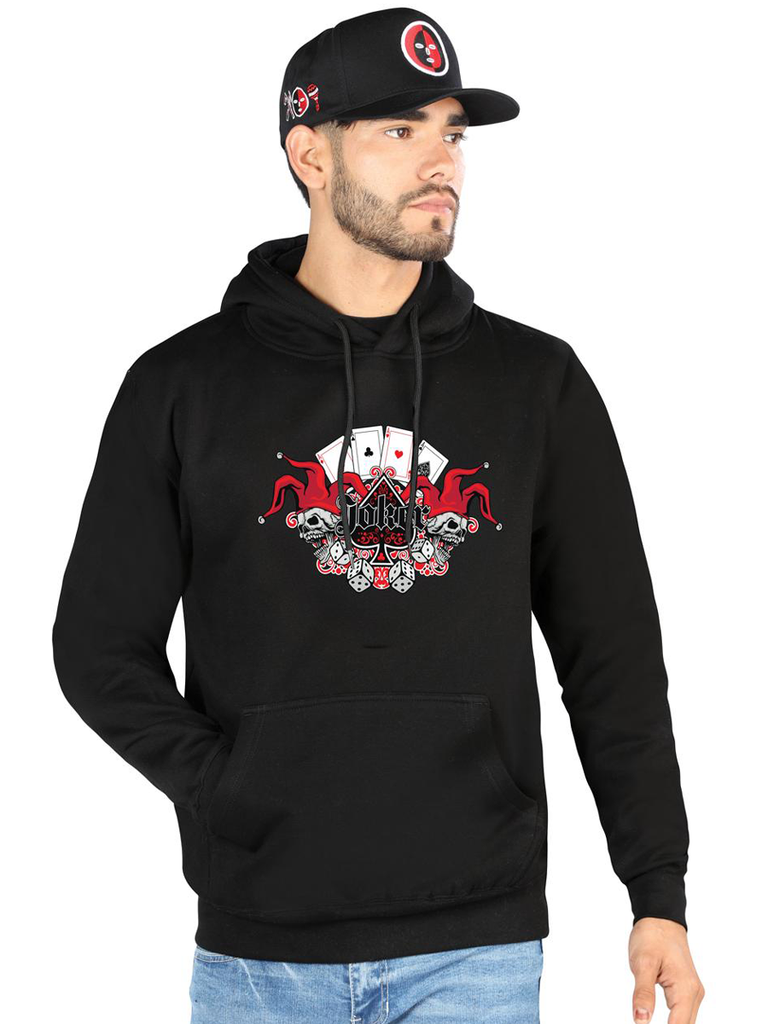 FERRETI HATS Cotton Hoodie Skull Joker