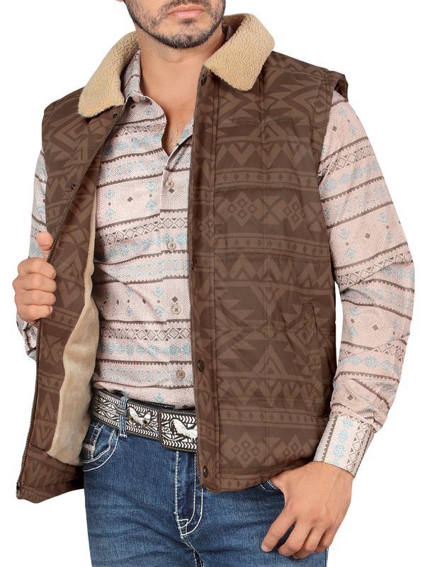 LAMASINI Vest LM609 Style - Coffee