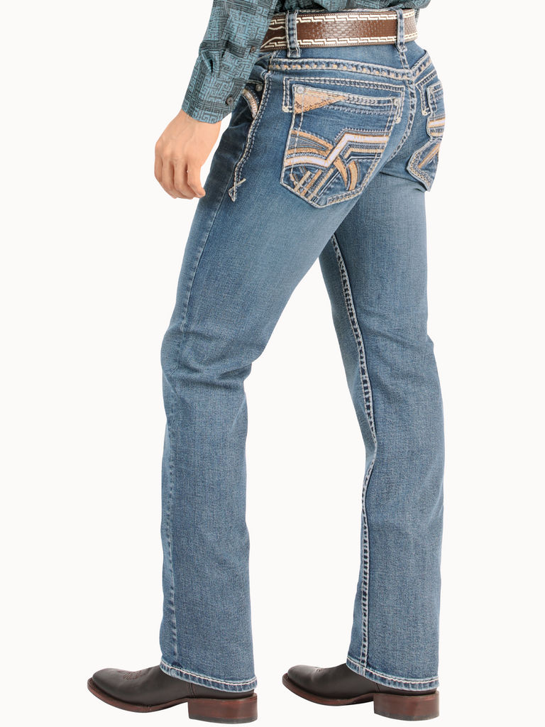 Pantalón para Hombre de Mezclilla Vaquero MONTERO (Heavy Denim) MT-4639 Light Blue