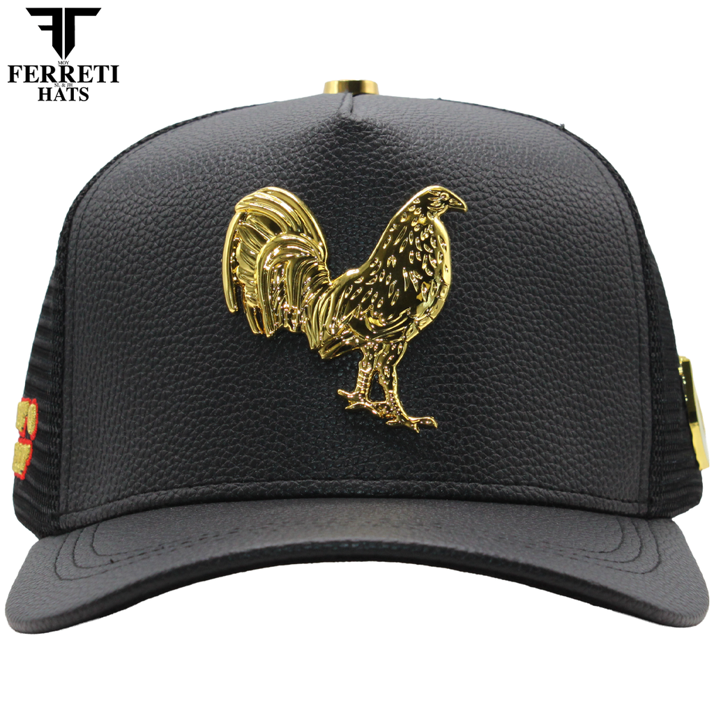 FERRETI HATS PREMIUM FT192 Mr Gallo Mesh Black P.U.