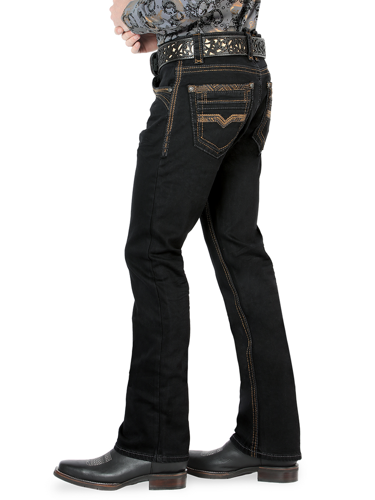 Pantalón para Hombre de Mezclilla Vaquero LAMASINI (Heavy Denim) LM1861