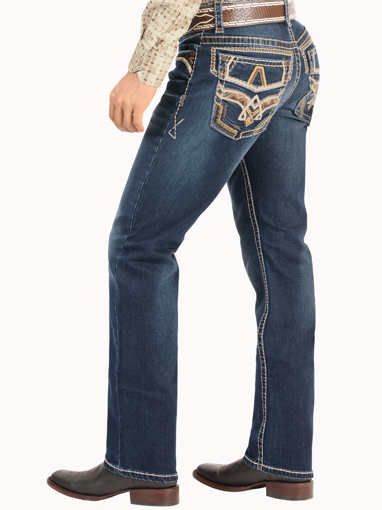 Pantalón para Hombre de Mezclilla Vaquero MONTERO (Heavy Denim) MT-4637 Dark Blue