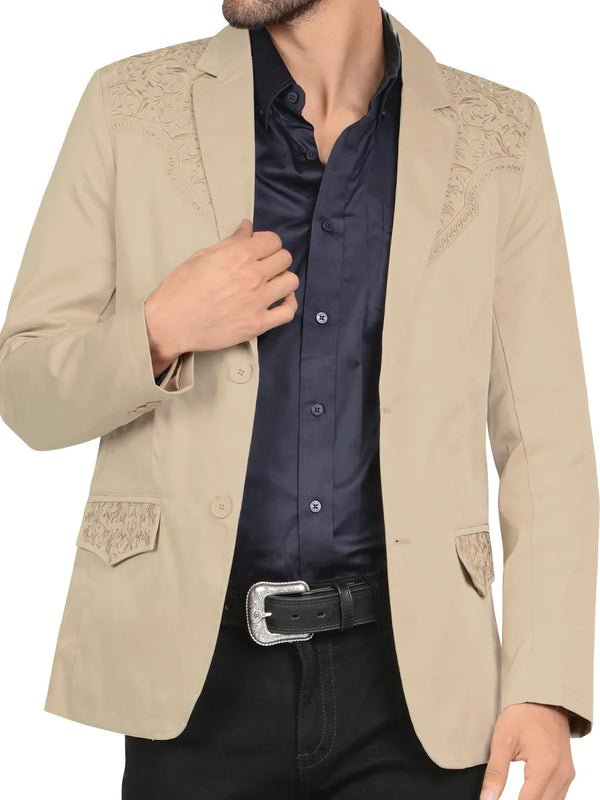 Saco SLIM FIT marca MONTERO Para Caballero Estilo MT-2187 Beige