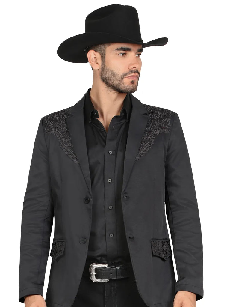 Saco SLIM FIT marca MONTERO Para Caballero Estilo MT-2187 Black