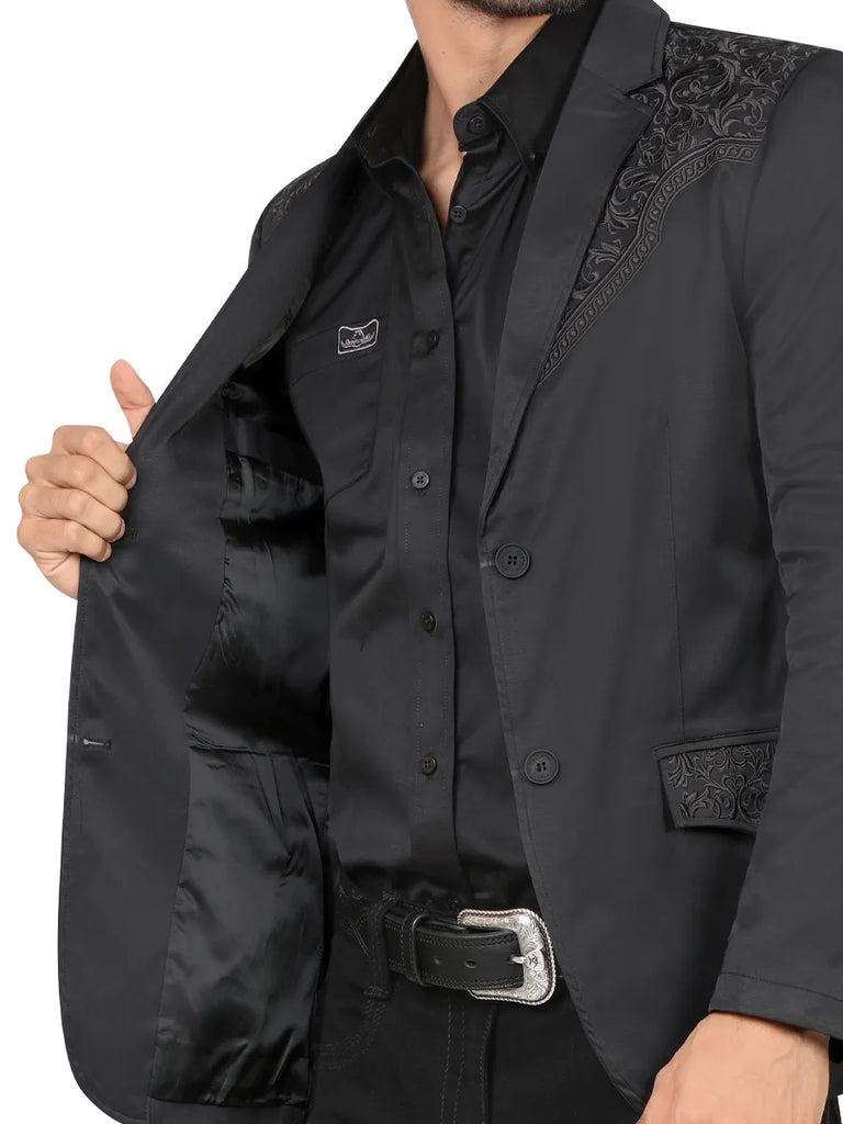 Saco SLIM FIT marca MONTERO Para Caballero Estilo MT-2187 Black