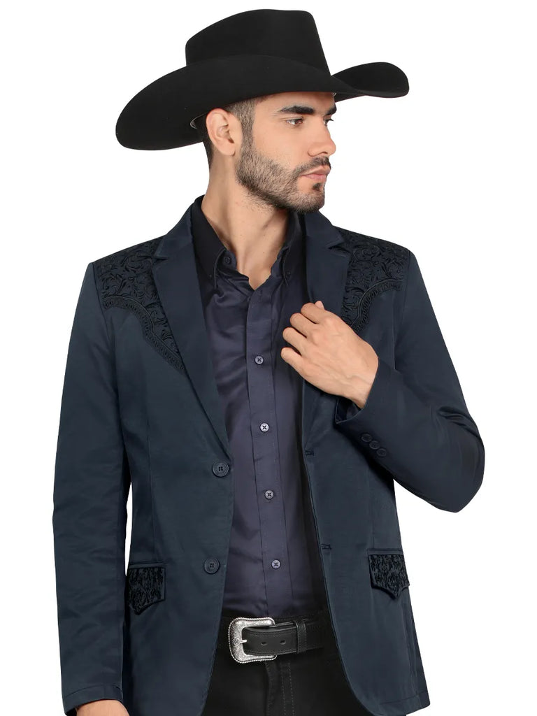 Saco SLIM FIT marca MONTERO Para Caballero Estilo MT-2187 Navy