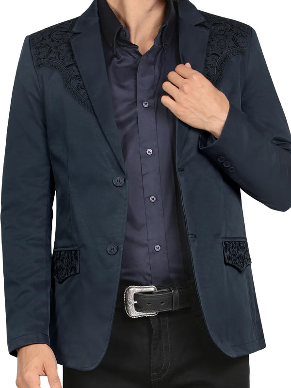 Saco SLIM FIT marca MONTERO Para Caballero Estilo MT-2187 Navy