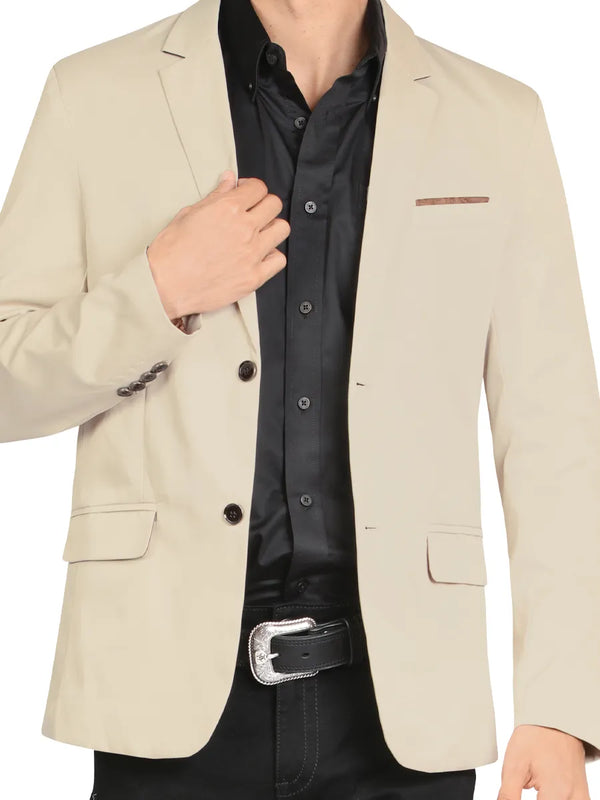 Saco SLIM FIT marca MONTERO Para Caballero Estilo MT-2189 Beige