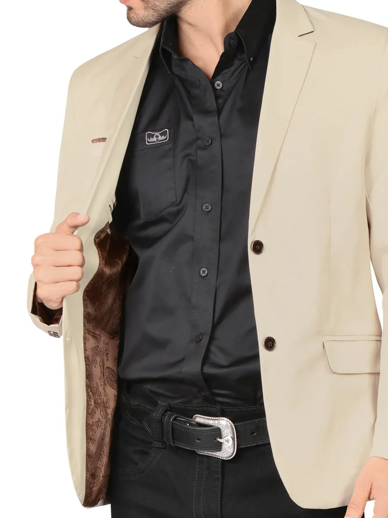 Saco SLIM FIT marca MONTERO Para Caballero Estilo MT-2189 Beige