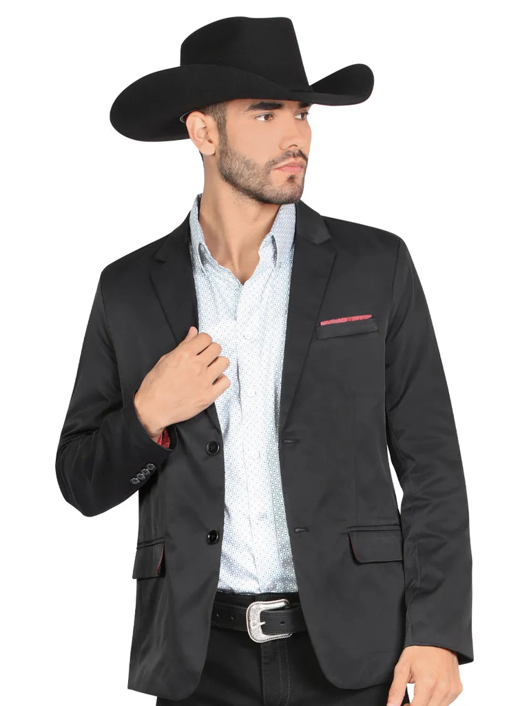 Saco SLIM FIT marca MONTERO Para Caballero Estilo MT-2189 Negro
