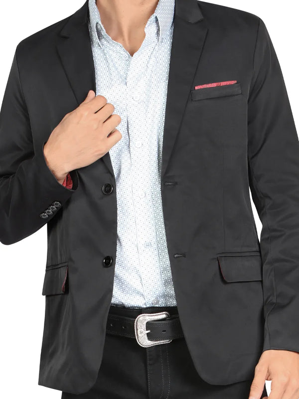 Saco SLIM FIT marca MONTERO Para Caballero Estilo MT-2189 Negro