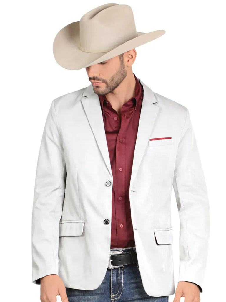 Saco SLIM FIT marca MONTERO Para Caballero Estilo MT-2189 Gris