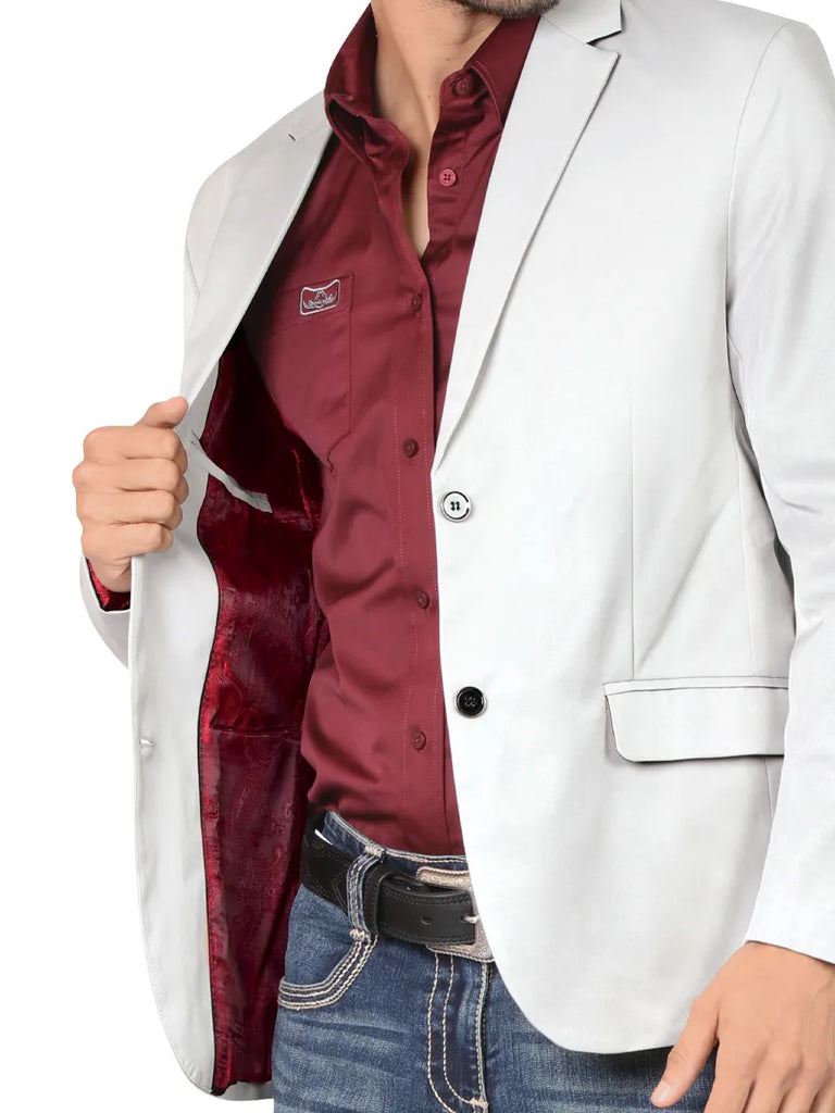 Saco SLIM FIT marca MONTERO Para Caballero Estilo MT-2189 Gris