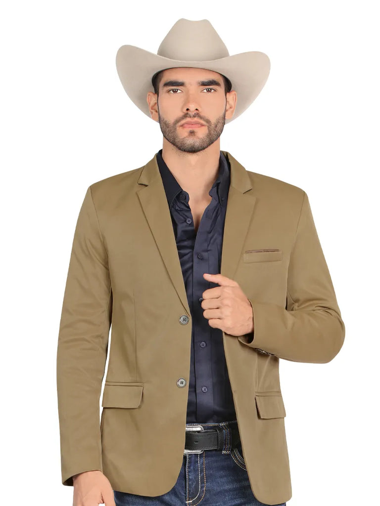 Saco SLIM FIT marca MONTERO Para Caballero Estilo MT-2189 Mostaza
