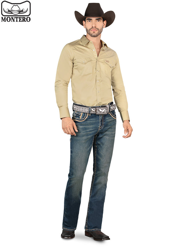 Pantalón para Hombre de Mezclilla Vaquero MONTERO (Heavy Denim) MT-4594