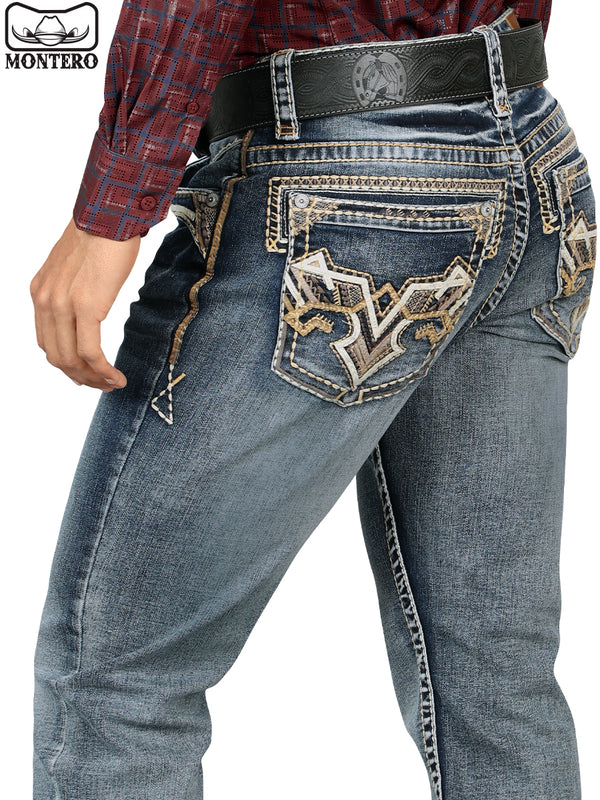 Pantalón para Hombre de Mezclilla Vaquero MONTERO (Heavy Denim) MT4635