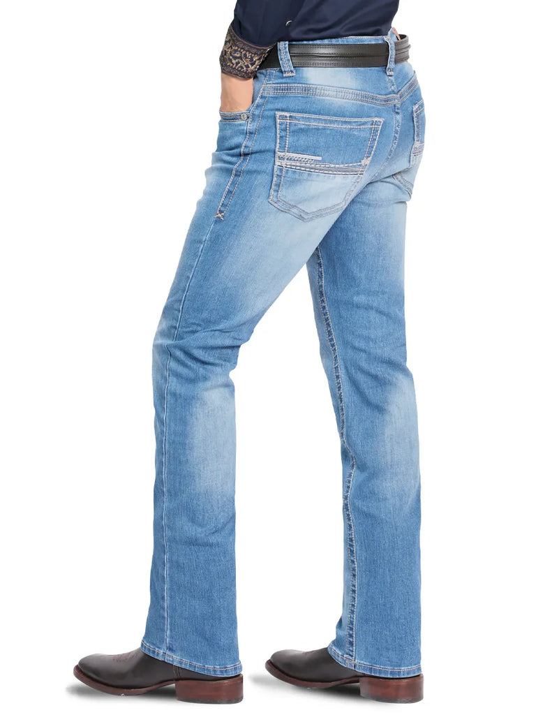 Pantalón para Hombre de Mezclilla Vaquero MONTERO modelo MT4670 Light Blue
