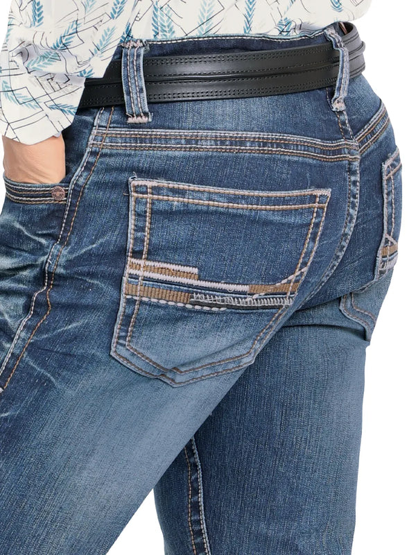 Pantalón para Hombre de Mezclilla Vaquero MONTERO MT4671 Dark Blue