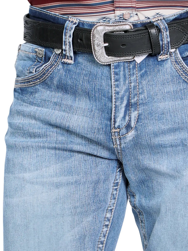 Pantalón para Hombre de Mezclilla Vaquero MONTERO MT4671 Light Blue