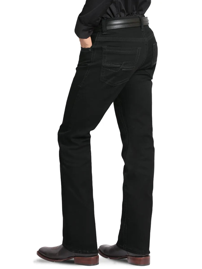 Pantalón para Hombre de Mezclilla Vaquero MONTERO MT4672 Black