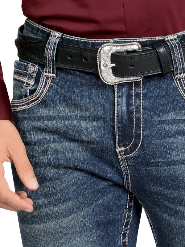 Pantalón para Hombre de Mezclilla Vaquero MONTERO MT4672 Dark Blue