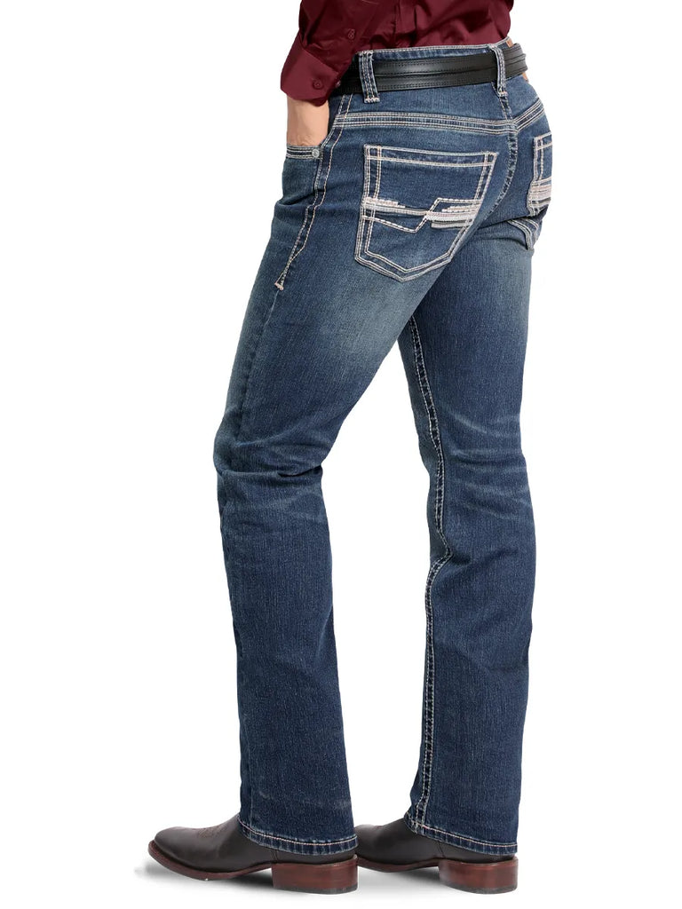 Pantalón para Hombre de Mezclilla Vaquero MONTERO MT4672 Dark Blue