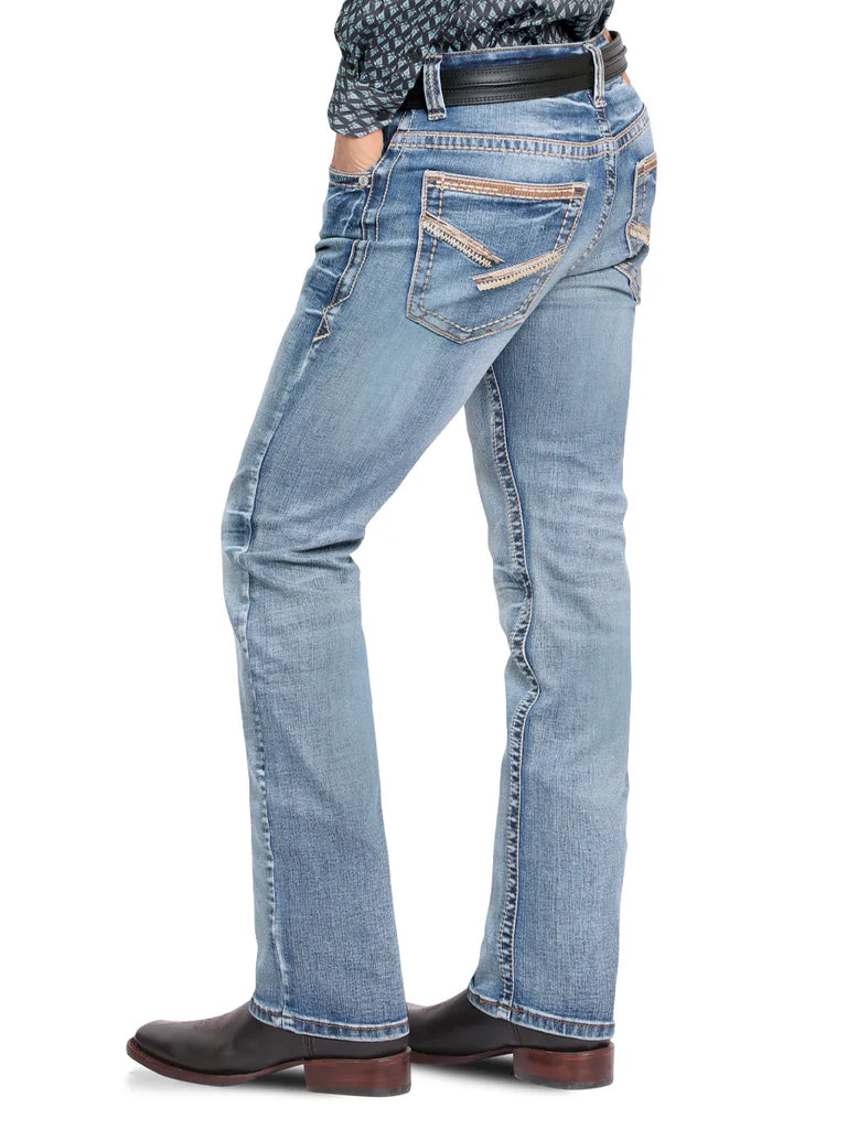 Pantalón para Hombre de Mezclilla Vaquero MONTERO MT4674 Light Blue