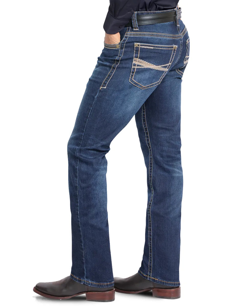 Pantalón para Hombre de Mezclilla Vaquero MONTERO MT4675 Dark Blue